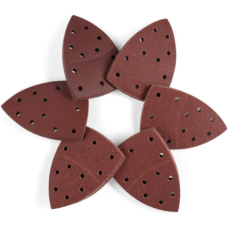 Shawya 60 PCS Mouse Detail Sander Sandpaper 11 Hole Mouse Sandpaper 10 Pcs Each Assorted 40/60/80/120/180/240 Grits for Mouse Sander Hook and Loop Triangle Sander Pads - Image 1